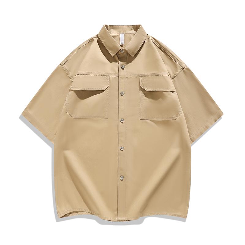 

Summer Shirt Men s Thin Loose Casual Short Sleeved Shirt Jacket XL хакі