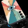 Phone Case For Samsung Galaxy S23 S22 Ultra S20 S21 FE 5G S10 S9 Plus S10E S8 Note 20 Black Cover Lucky Eye Blue Evil Eye Print