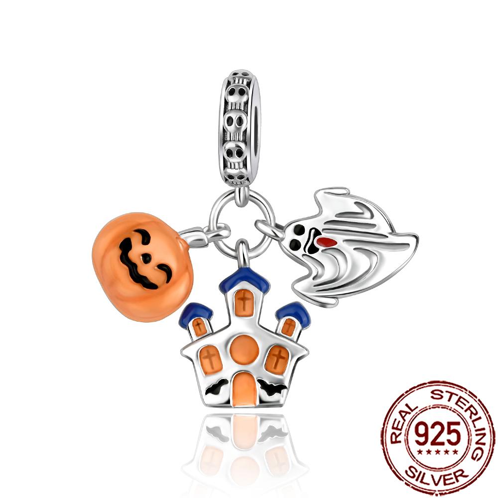 Gothic Charms Copper Halloween Nightmare Skull Skeleton Voodoo Doll Beads Fit Bracelet Necklace Diy Jewelry
