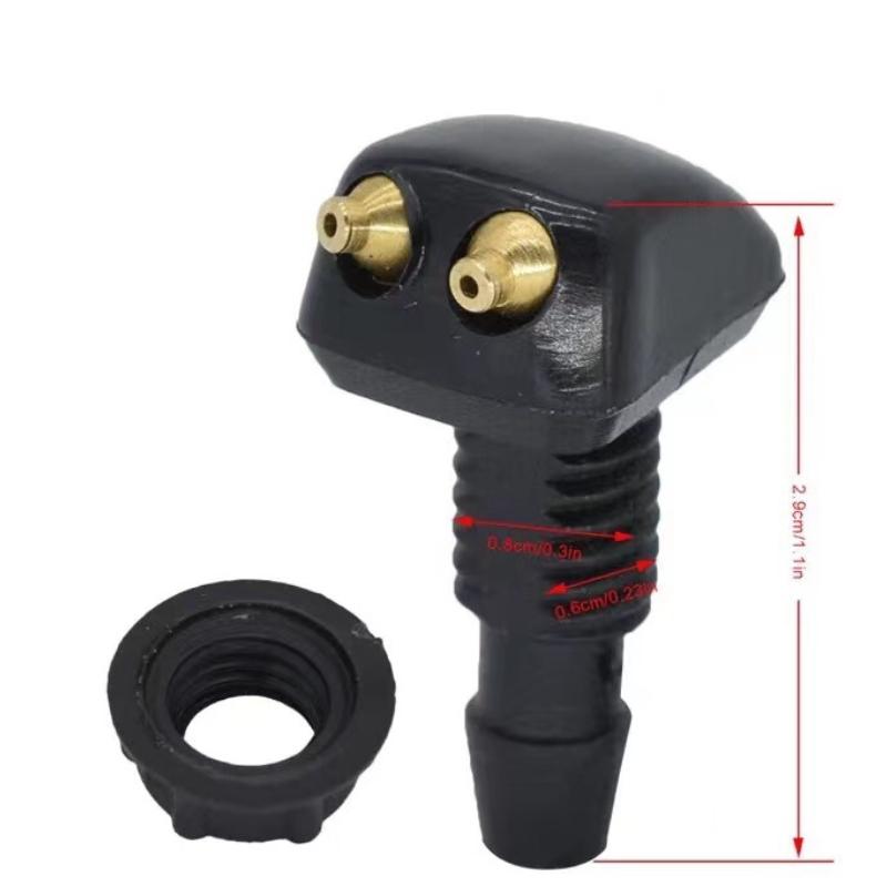 2PCS Automobile General Front Windshield Water Nozzle Washer Wiper Nozzle Jet Sprayer Sprinkler