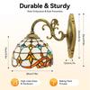 Elegant Baroque E27 Wall Mount Lamp W/ Glass Sconce - Vintage Victorian Style Indoor Lighting Fixture for Bedroom & Living Room
