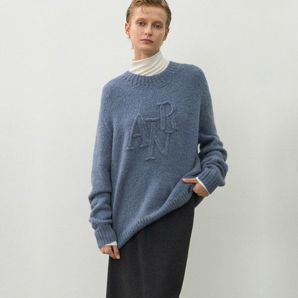 Atelier Nine Wool Embroide Overfit Knit(T-6957) Light Beige/Free
