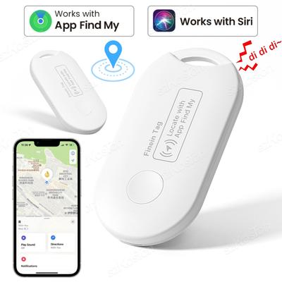 Mini Rastreador GPS Funciona con la aplicación iOS Find My MFI Etiqueta Inteligente Buscador de Llaves Anti Pérdida Localizador Global para Billetera Coche Equipaje Etiqueta para Mascota