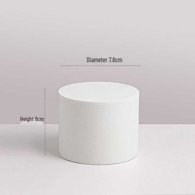 White Foam Geometric Cube Photo Props with Background Board and Small Ornaments