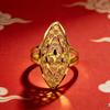 Classic Vietnamese Sand Gold Fire-Baked Wedding Ring - Versatile, Fashionable, Non-Tarnishing Jewelry