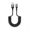 Electronic Accessories 100W 90 Degree Right Angled USB-C Coiled Retractable Data Cable Pure Copper Conductor Braid