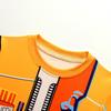 Children's Fashion Suit Skirt Round Neck Short Sleeve Top Pleated Skirt