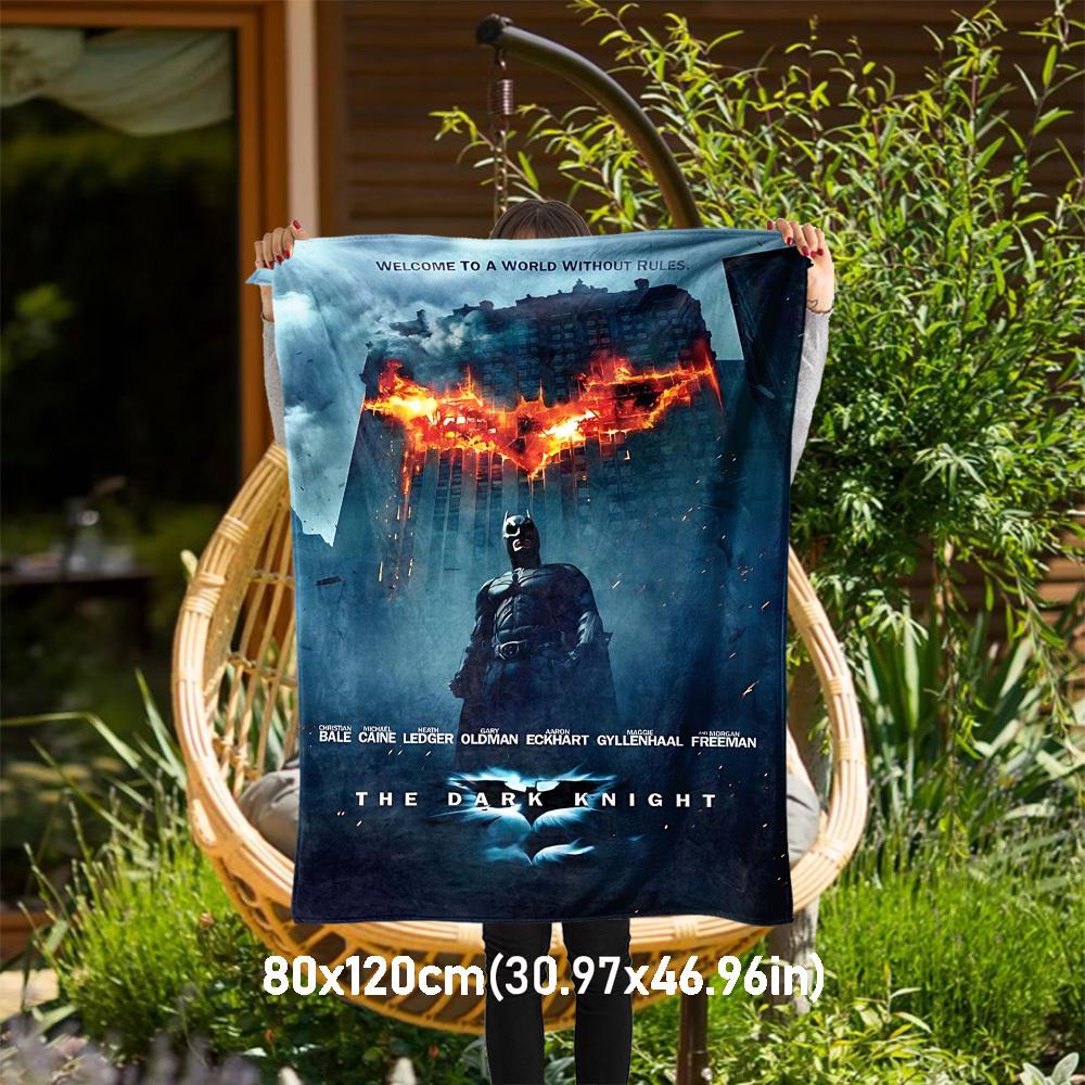 

1pc Batman The Dark KnightOutdoor Flannel Blanket Soft Plush Decor for Picnics, camping,Bedroom, Playroom, or Lunch Breakn1212A 80x120cm(31x47inch)