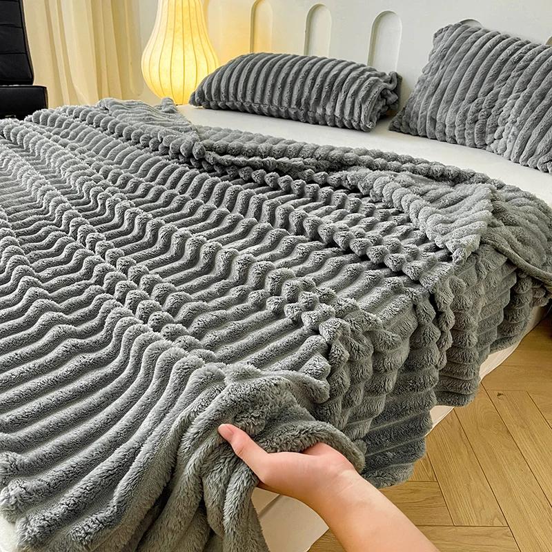 1 Stück Einfarbige Überwurfdecke Antistatisch Kuschelig Weich Warme Decke für Schlafzimmer Wohnzimmer Sofa Reise Camping Überwurfdecke