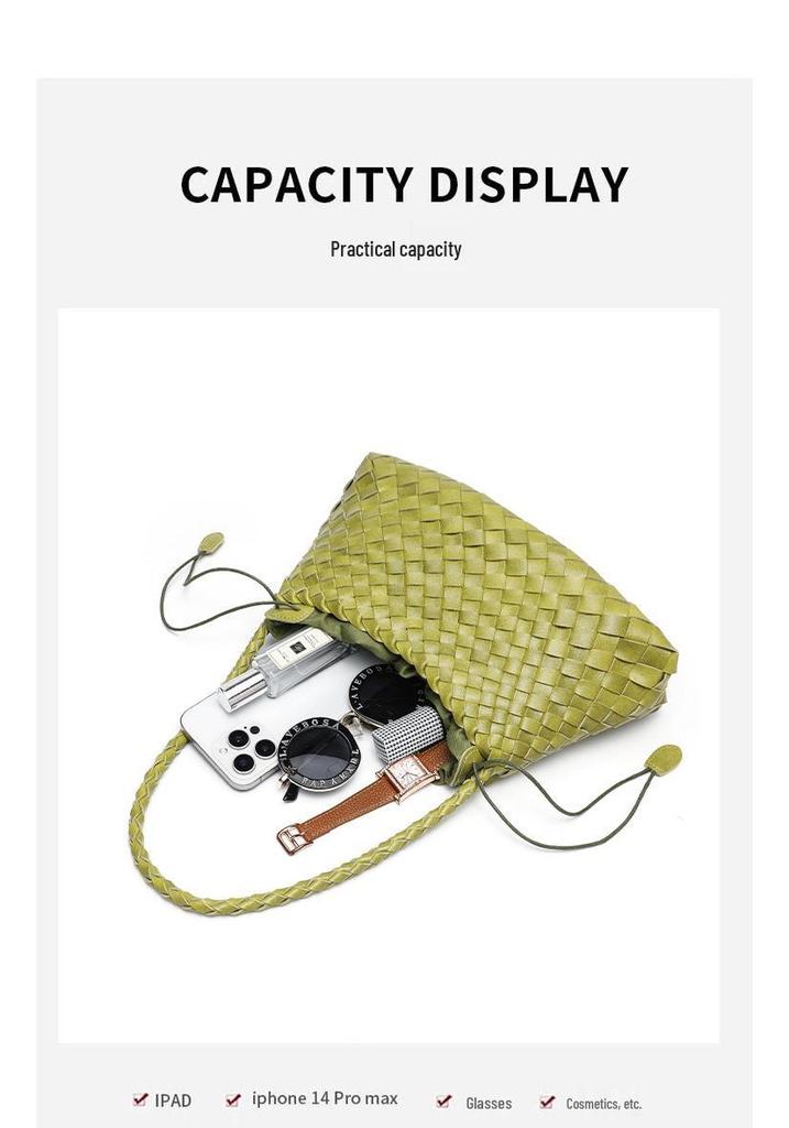 Borsa intrecciata fatta a mano: Borsa a Tote Retro alla Moda, Versatile da Portare Sottobraccio o a Spalla, Perfetta per Mamma e Bambino.
