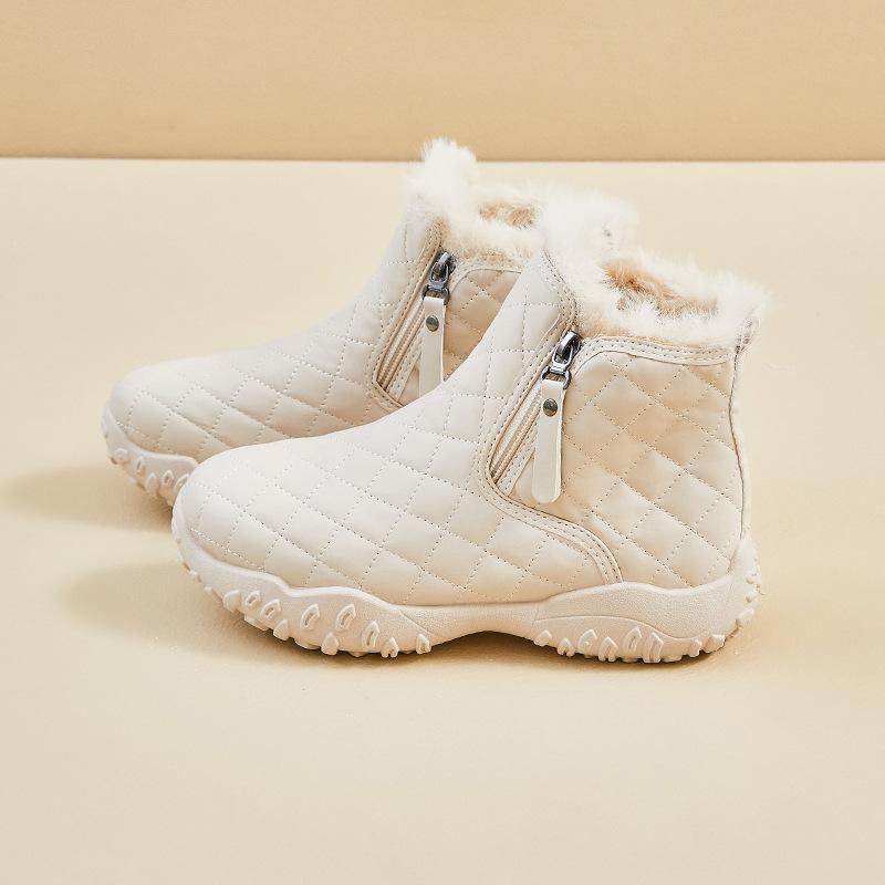 

Женские теплые пушистые зимние ботинки Удобные ботильоны до щиколотки с меховой подкладкой из искусственной кожи Нескользящая зимняя обувь для женщин Повседневные ботильоны для прогулок на открытом воздухе 40