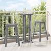 Bar Stool Set of 2 Light Gray 52 x 43 x 73.5 cm HDPE