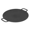 Korean Grill Pan Non Stick Coating Round BBQ Griddle Iron for Indoor Outdoor Cooking 25cm / 9.84in