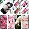 Peonies Beautiful Flower Phone Case For Samsung Galaxy S25 Ultra S9 S10 S20 S21 FE S22 S23 S24 Plus S24 Ultra Cover