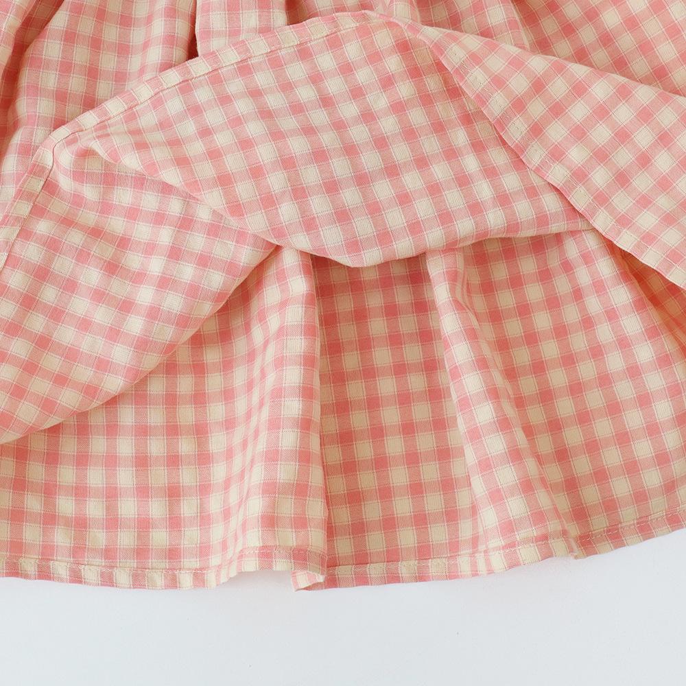 Summer Girls Plaid Camisole Dress Two Piece Set Trendy Toddler Baby Cool Outfit Fashion Children Clothing