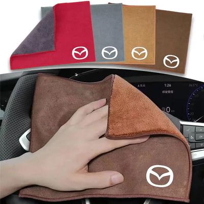 Microfiber Car Drying Towel Suede Coral Velvet Car Cleaning Cloth For Mazda 2 3 4 5 6 7 8 323 626 CX3 CX5 CX7 CX9 RX8 MX3 MX5