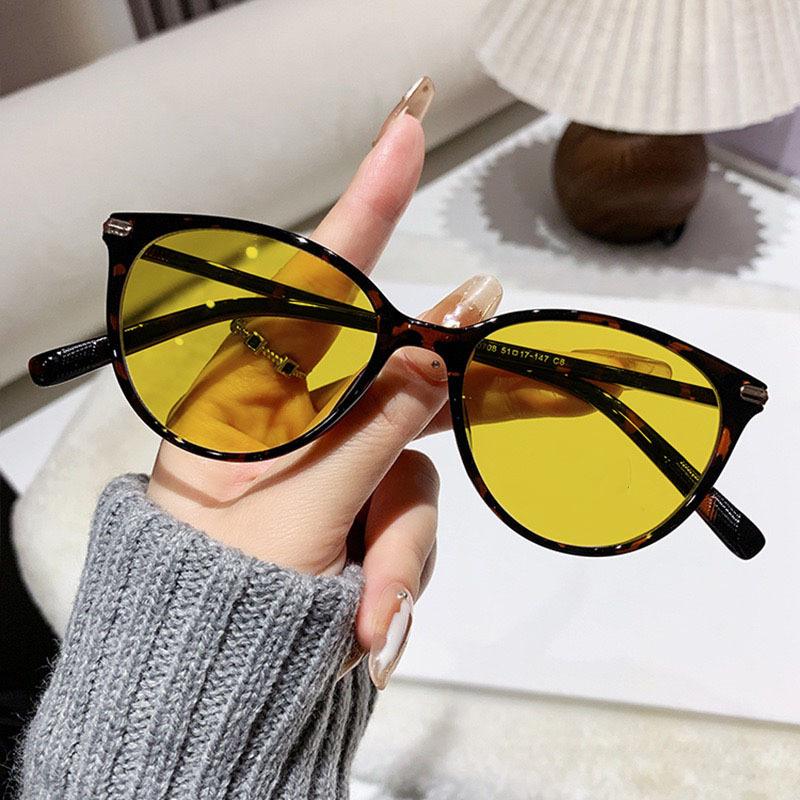 

Large-Frame Cat-Eye Night Vision Myopia Glasses Men s & Women s Night Vision Anti-Glare Driving Eyewear Diopter 0 To -4.0 -3.5 леопардовый