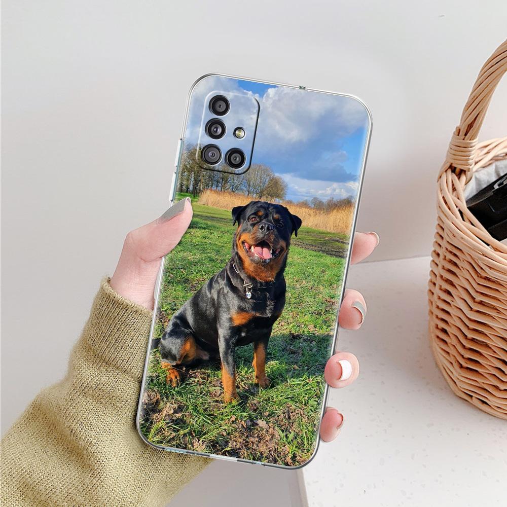 Phone Case For Samsung A15 A13 A35 A55 A51 A71 A41 A31 A21S A03S A05 A17 A23 A25 A33 A53 A73 5G A07 4G Cover Rottweiler Dog