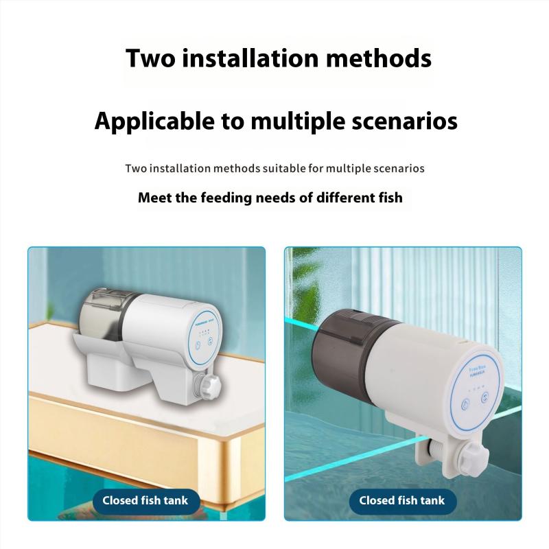 Automatic Fish Feeders Fish Tanks Feeders Moisture-Proof Auto Fish Feeders For Aquariums Large Capacity