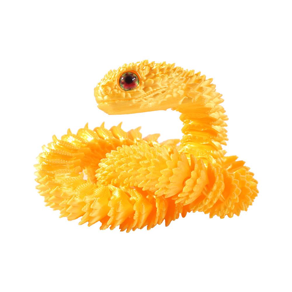 Realistic 3D Printed Snake 30/45/60cm Rotatable Simulated Snake Ornament PLA Multicolor Animal Simulation Model Car Decoration