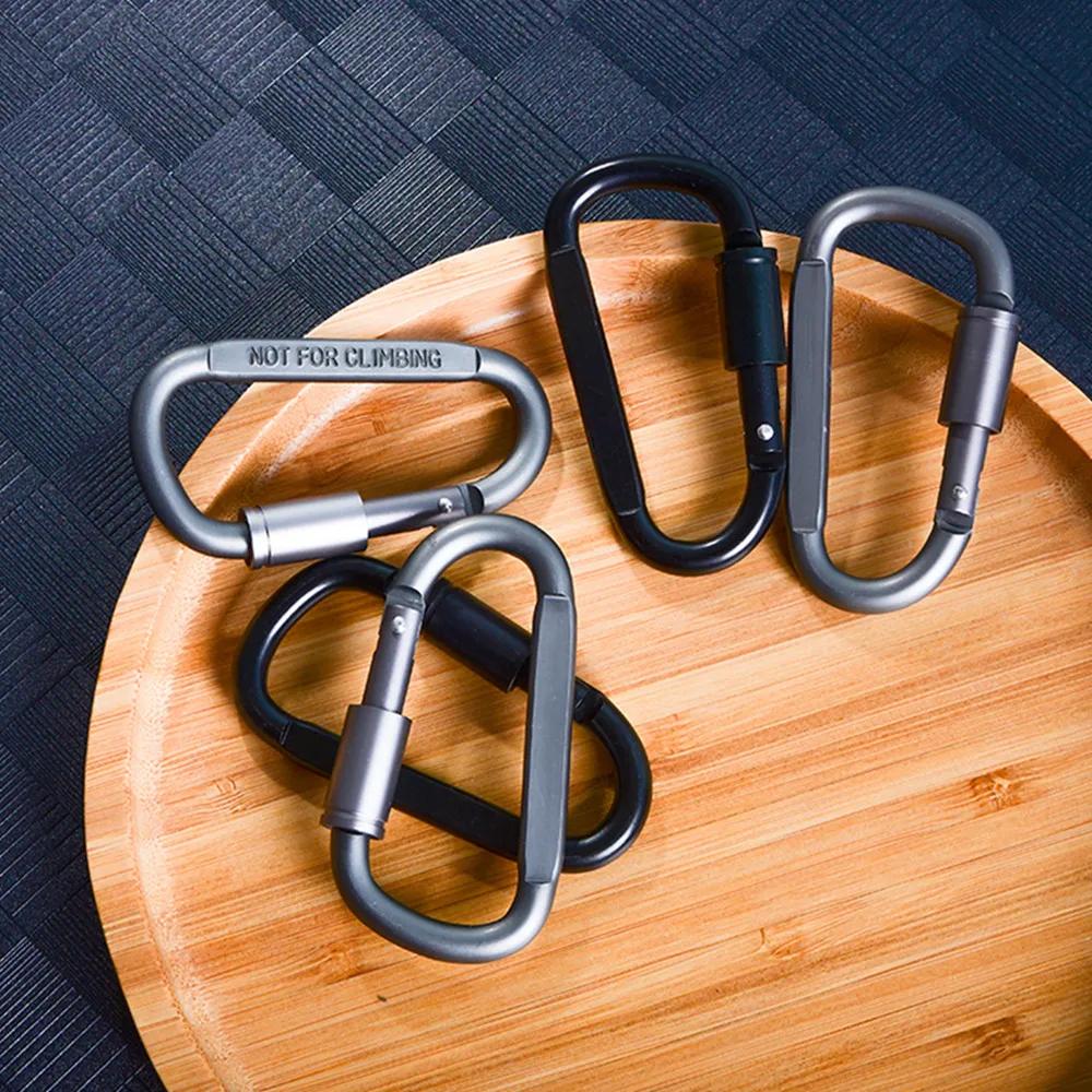 4-6Pcs Carabiner Set For Key Camping Survival Edc Outdoor Keychain Clip  Alloy Aluminum Tactical Caribiner Hook Karabiners