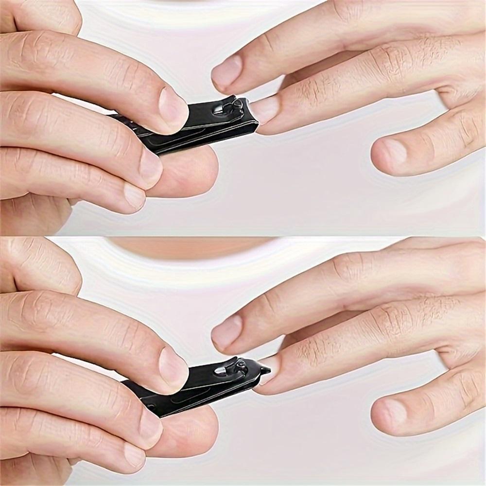 Professional Black Nail Clippers Kit Ultra Sharp Sturdy Fingernail Cutters