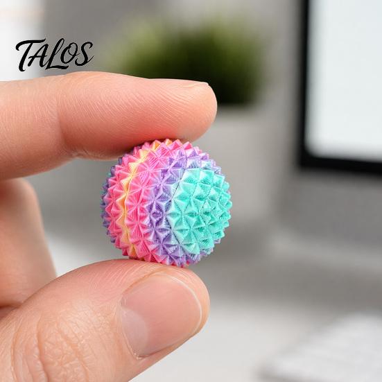 Sensory Spiky Ball 3D Printed Toy, Stress Relief Mini Textured Ball, Desk Reliever Massage Decompression Toy for Home Office School Anxiety