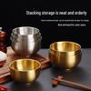 304 Stainless Steel Children's Snack & Meal Bowl, Gold Seasoning, Ramen & Soup Bowl