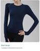 Women's Slim Fit Long Sleeve Yoga and Running Top - Quick-Drying, Breathable, Round Neck for Autumn and Winter Workouts