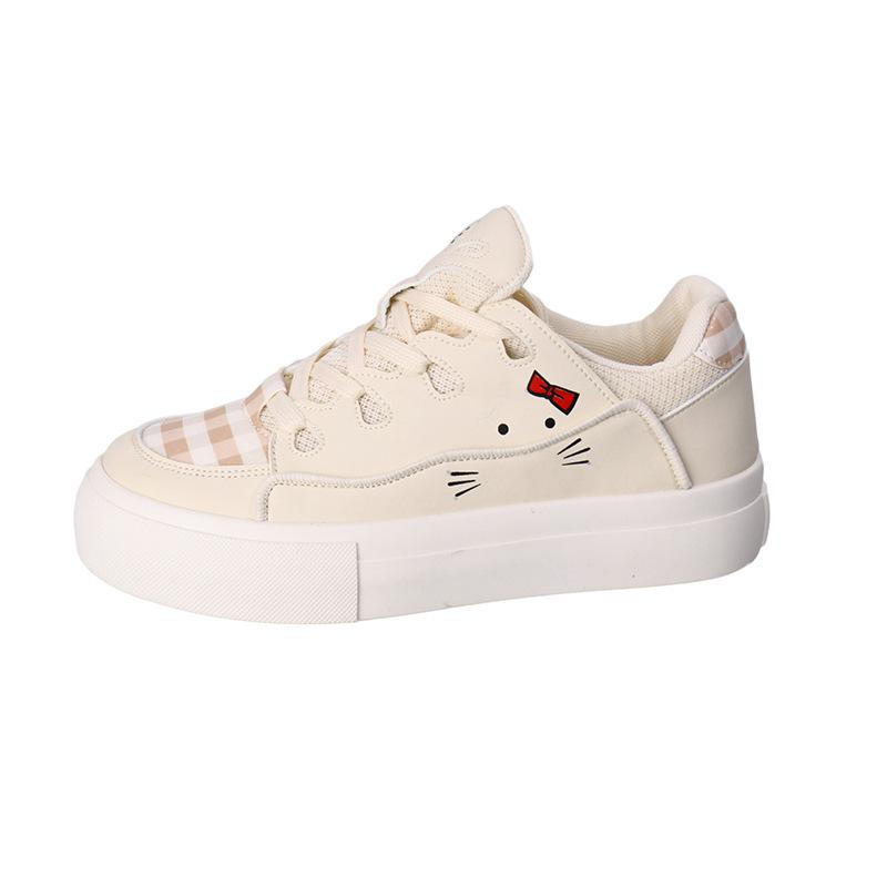 Platform comfortable board shoes women's spring and autumn new cute versatile cat little white shoes fashion casual women's shoes trend