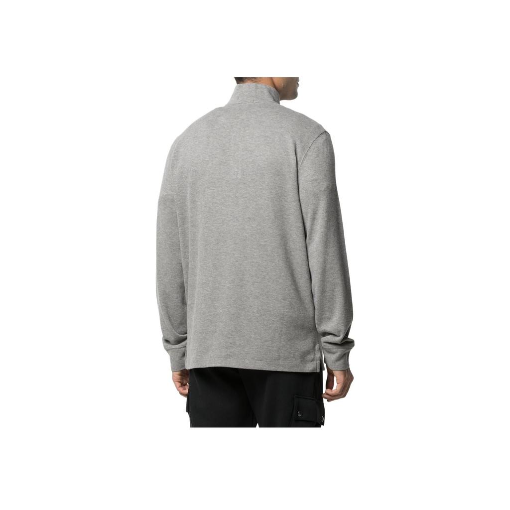 Polo Ralph Lauren Ss23 Solid Half-Zip Logo Embroidered Sweatshirt Men sweatshirt Gray 710857073-006
