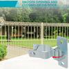2Pcs Square Post Female Hinges 1-3/8 Inch Wall Mount Metal Gate Hinge with Bolts & Nuts  for Repairing and Replacing Fence Gate