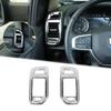 2pcs Car Center Console Side Air Vent Outlet Cover Trim For Dodge Ram 18+ Chrome