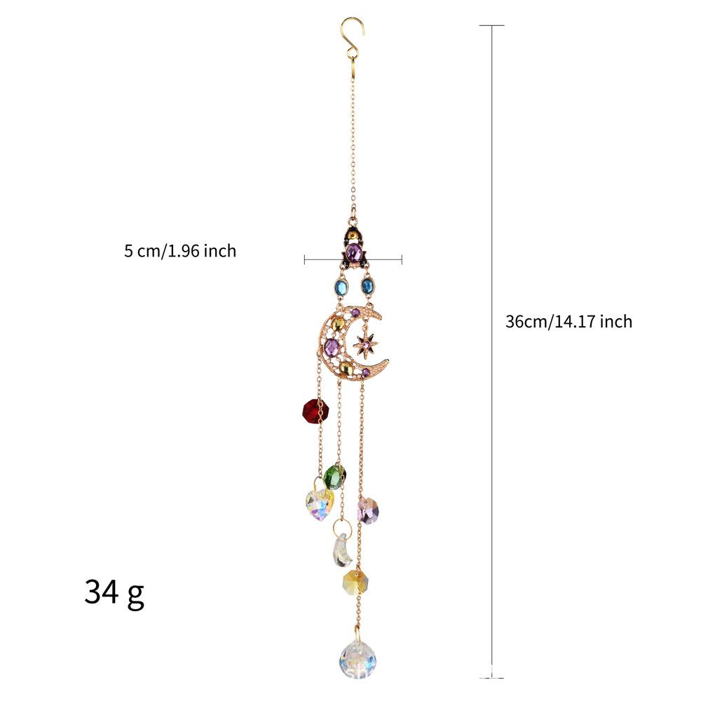 Colorful Crystal Suncatcher Hanging Rainbow Maker Prism Sun Catcher Ornament For Garden Window Outdoor Home Decor Chakra Pendant