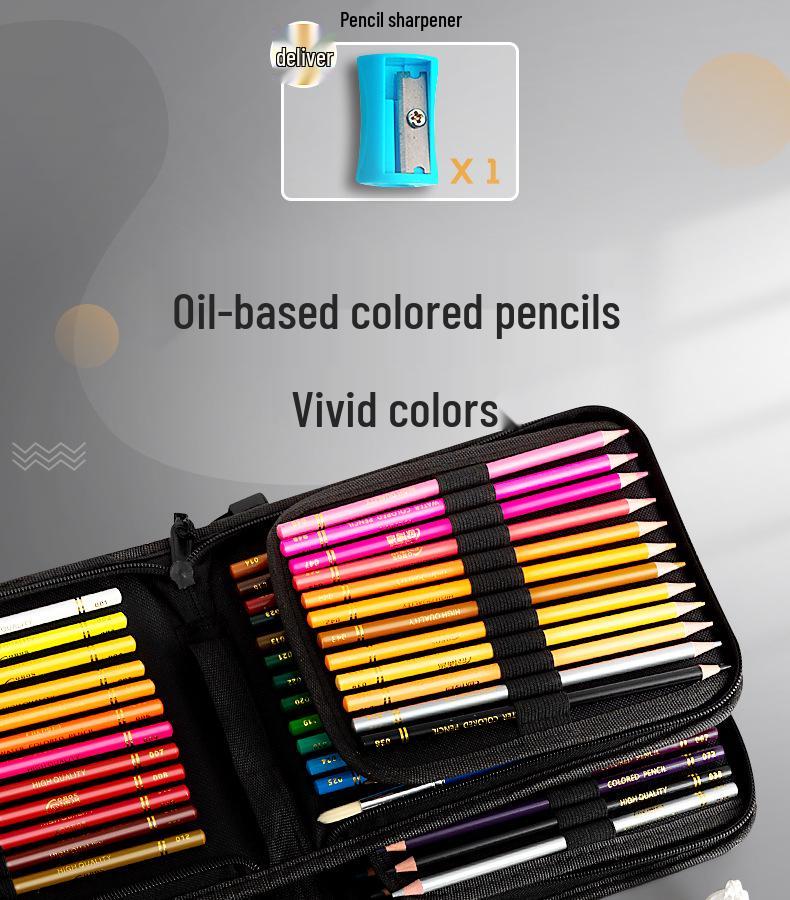 200 Professional Oil-Based Colored Pencils for Art, Drawing & Sketching