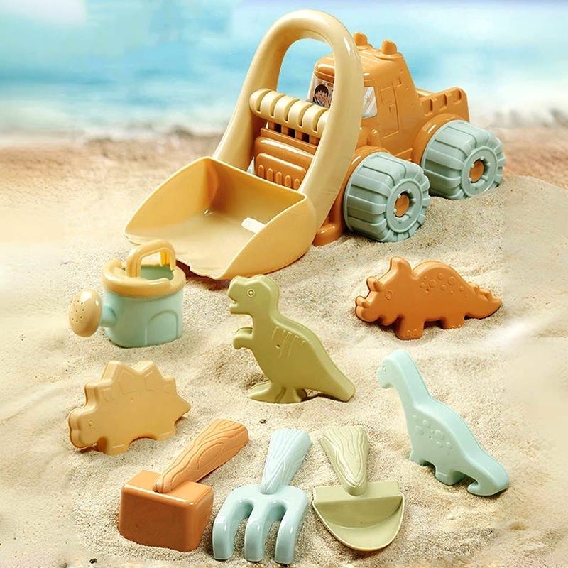 Kids Beach Toy Set Shovel Mold Toy car Kit Durable Sand Digging Tools with Storage Bag Outdoor Play Gift for Children Safe & Fun