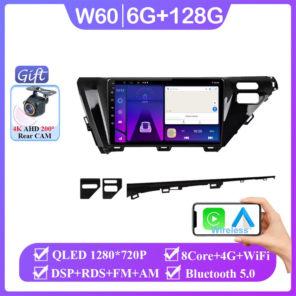 Android Car For Toyota Camry 8 XV 70 2017 - 2020 Car Unit Multimedia Carplay Android Auto 4G 2din GPS Player Radio Wireless BT