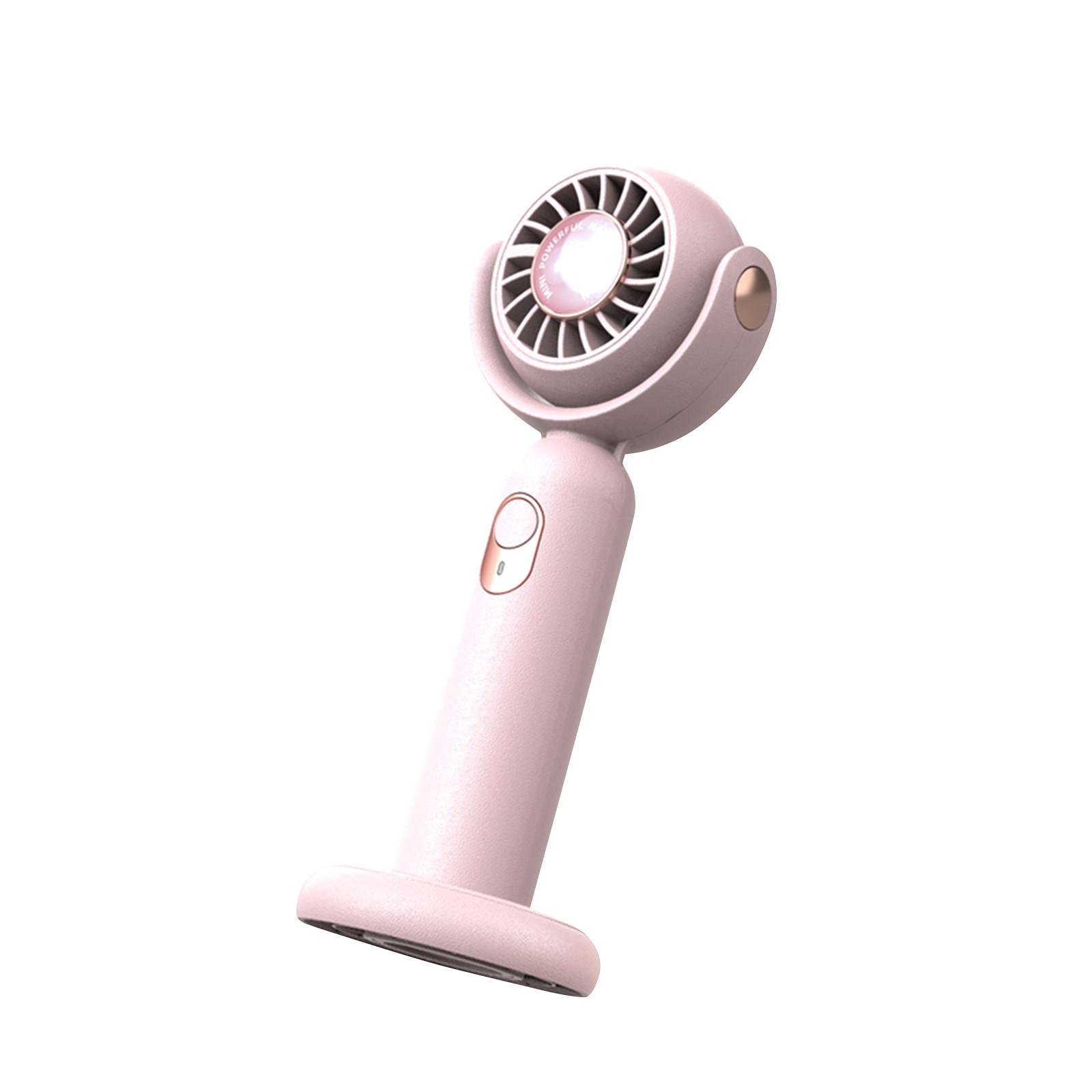 

Portable USB Rechargeable Handheld Fan with Adjustable Head and Multiple Speed Settings for Personal Cooling Indoor and Outdoor Use One Size рожевий