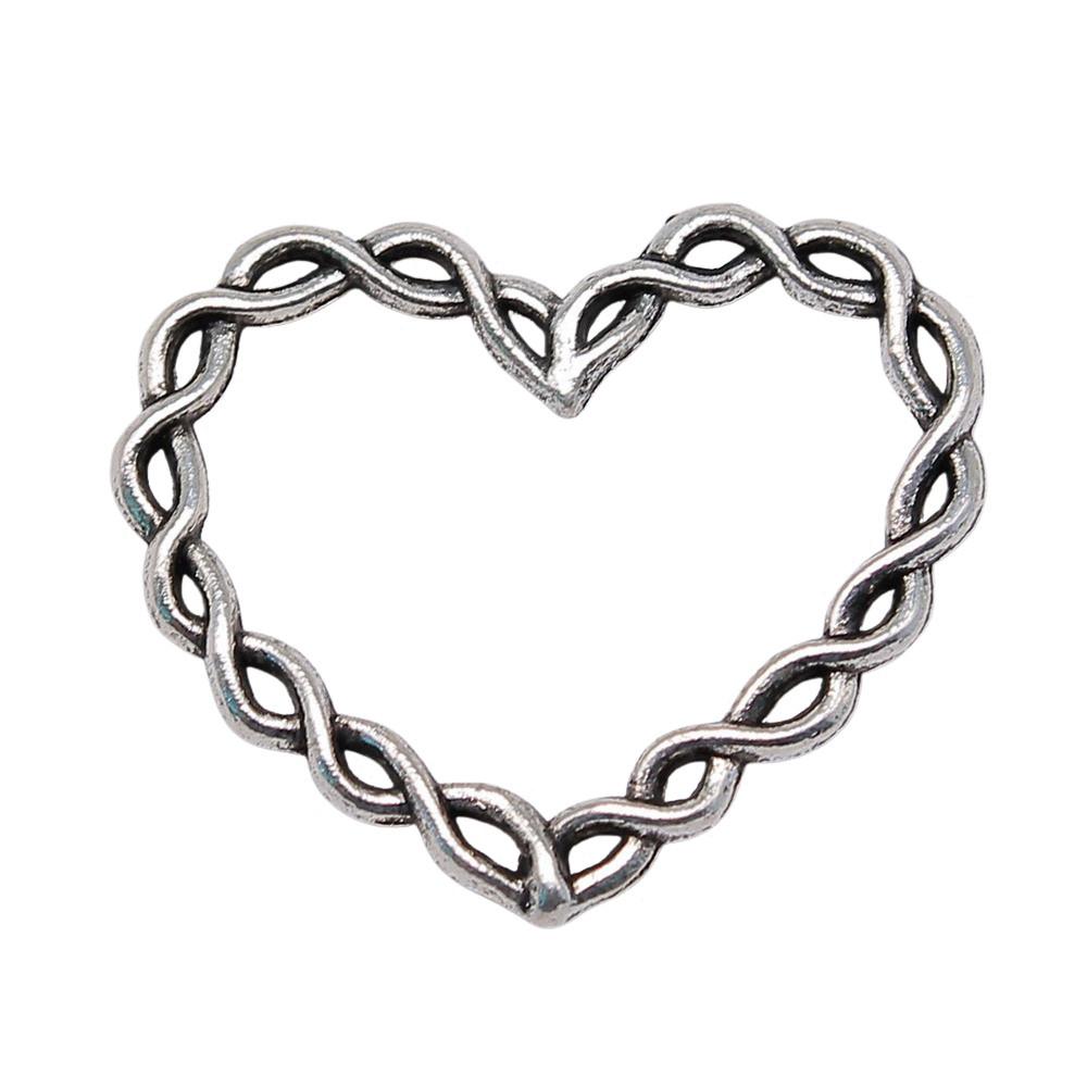 

Open Heart Connectors Simple Love Links For DIY Jewelry Making Materials A19-3pcs-33x28mm