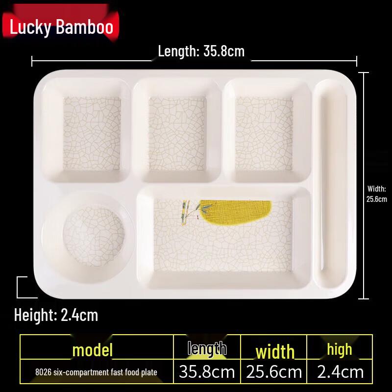 Commercial Thickened Melamine Compartmentalized Meal Plate