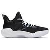 New Anta Laser 4 Anti Slip Wear Resistant Mid Top Basketball Shoes Men's Black White 112311607-7