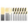 Gold Dinnerware Set Luxury Cutlery Stailess Steel Set 24Pcs Tableware Knives Forks Dining Dinner Set Western Food Restaurant