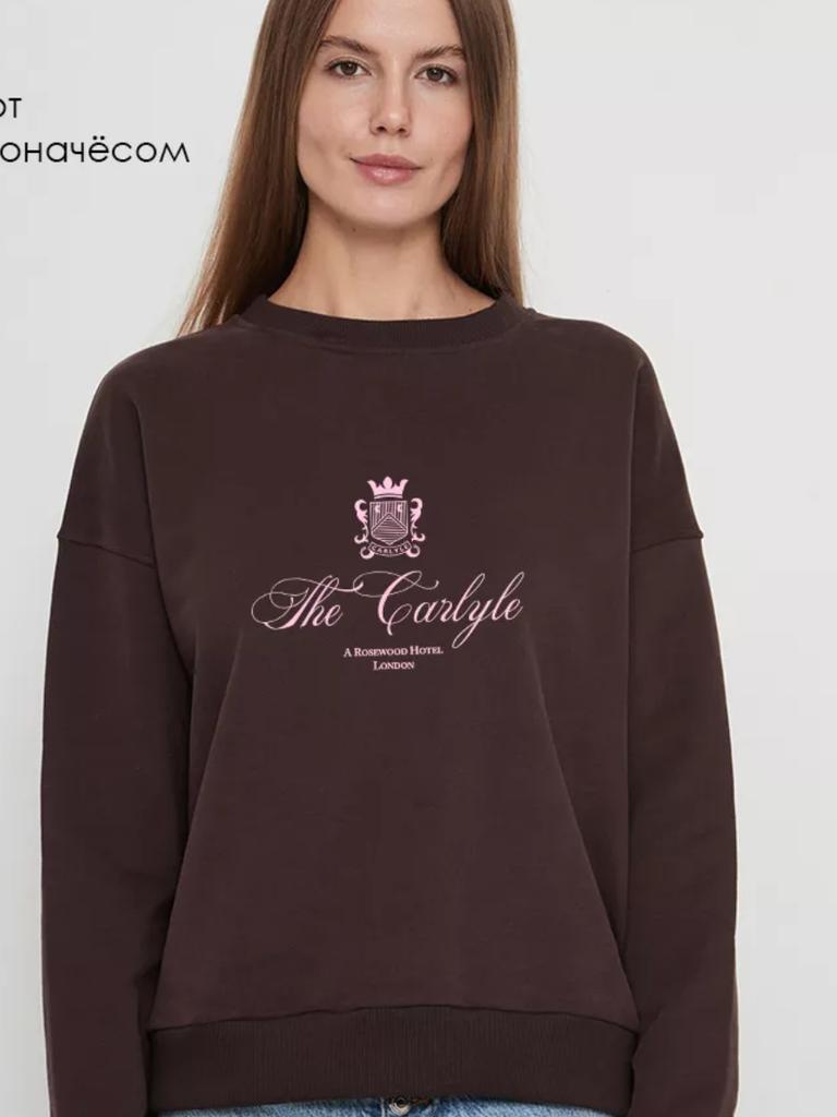 American trend personality niche chic trendy brand printing season thickened round neck sweater women