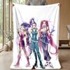 Manta de Flanela Estampada Kpop Demon Hunters Macia Quente Leve Manta para Todas as Estações para Sofá Cama Camping Decoração de Casa Presente de Feriado