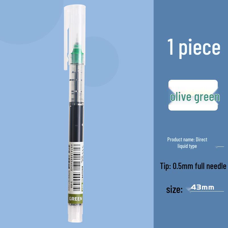 Vibrant Quick-Dry Gel Ink Rollerball Pen 0.5mm Needle Tip, Large Capacity