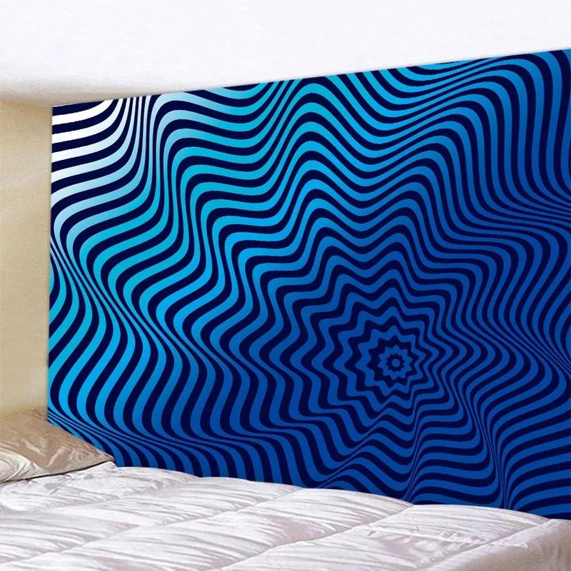 

Модный домашний декор Гобелен Гостиная Спальня Гобелен Абстрактный Геометрический Узор Спираль 100x75cm