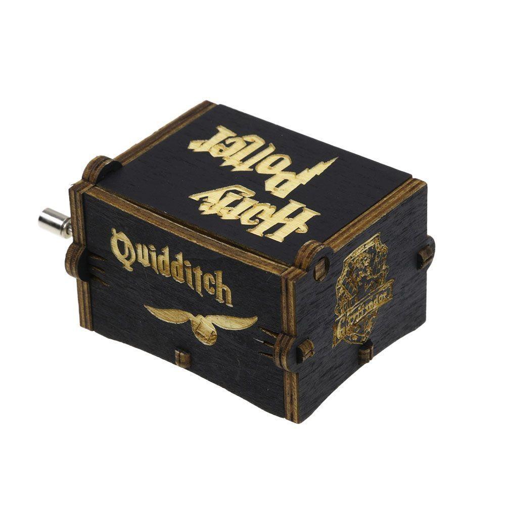 Music Potter Black Box Engraved Wooden Music Box Interesting Toy Gift Xmas