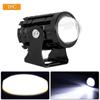 Universal Motorcycle LED Headlight Projector Lens Dual Color ATV Scooter Driving Lamp Fog Light Auxiliary Spotlight Lamp