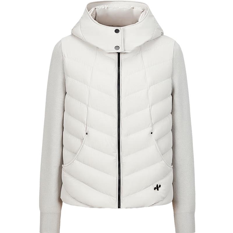 

Jiu Zi·Anna Kou Women s Lightweight Waterproof Anti-Static Hooded Short Duck Down Jacket M