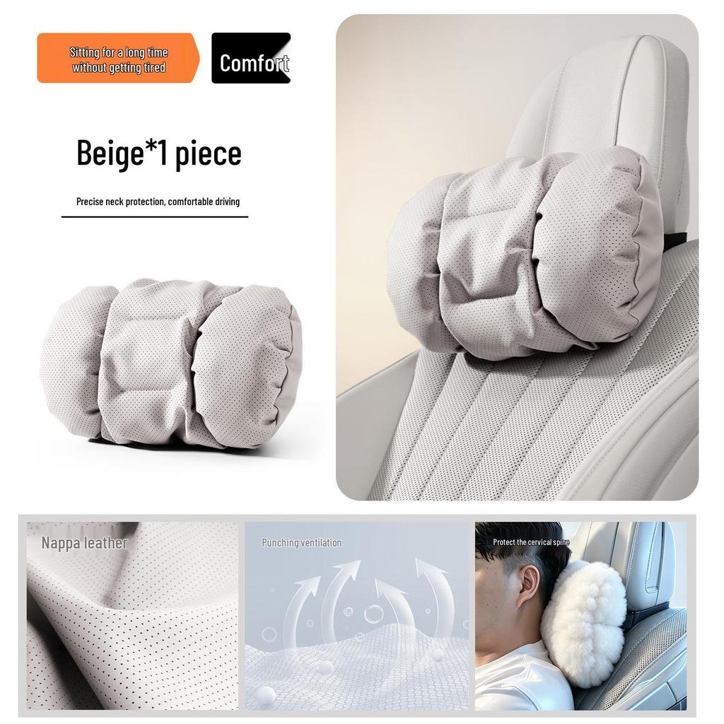 Toyota Car Headrest and Lumbar Support Pillow for Camry, Highlander, Sienna, and Corolla.